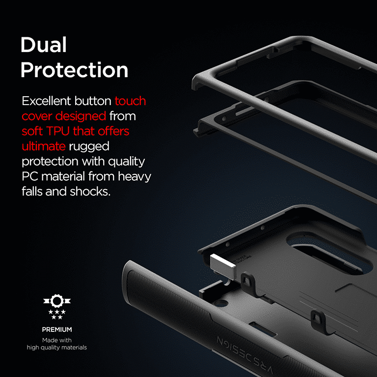 เคส VRS รุ่น Terra Guard Pro - Galaxy Z Fold 3 - Matte Black
