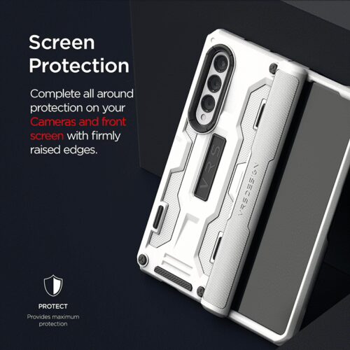 เคส VRS รุ่น Terra Guard Pro - Galaxy Z Fold 3 - Cream White - Image 11