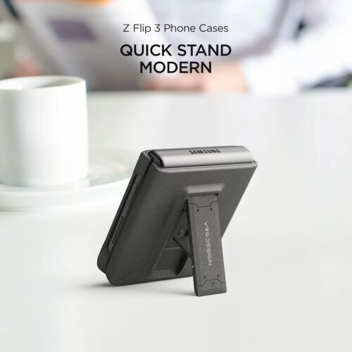 เคสกันกระแทก VRS รุ่น Quick Stand Modern - Galaxy Z Flip 3 - Sand Stone - Image 15