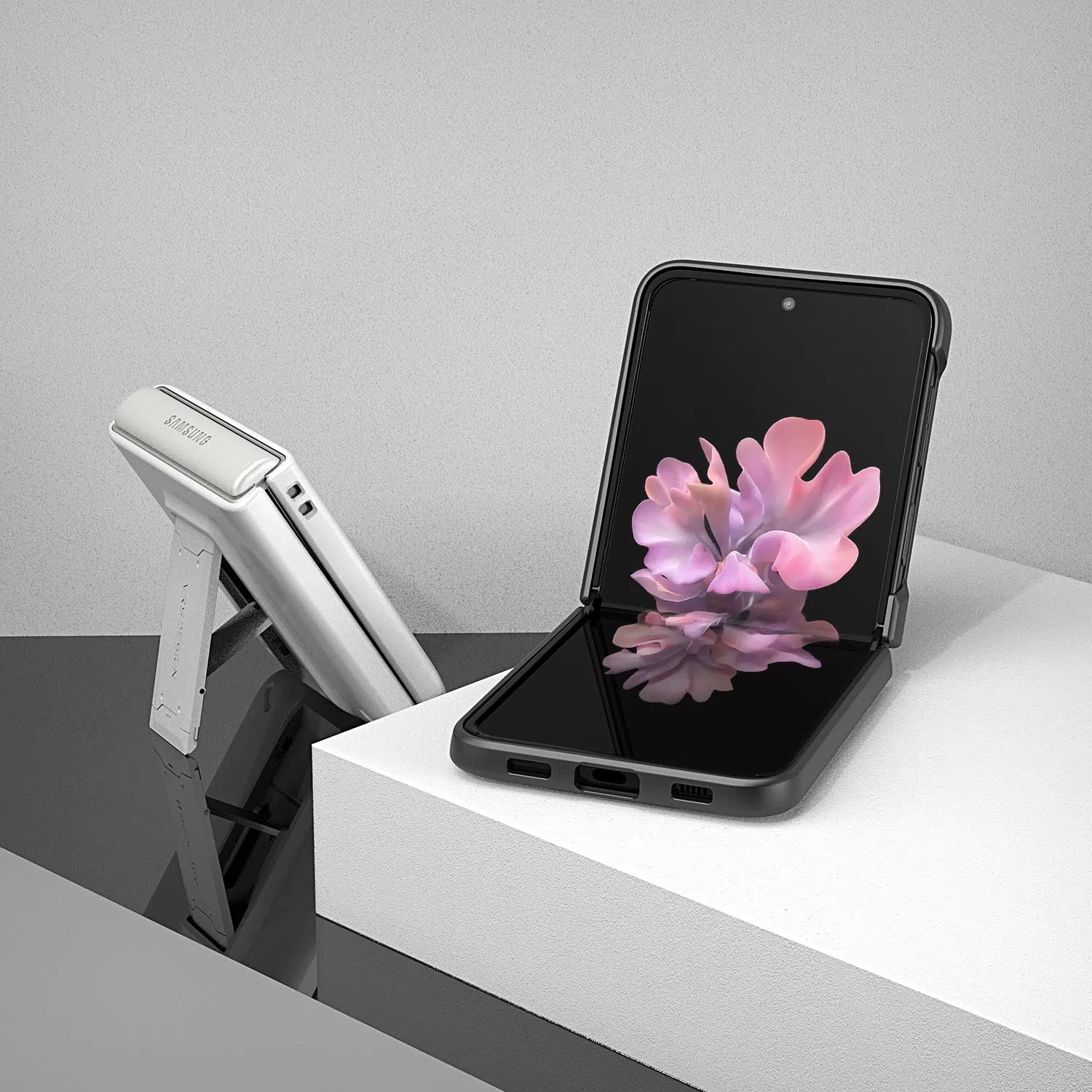 เคสกันกระแทก VRS รุ่น Quick Stand Modern - Galaxy Z Flip 3 - Ash Green