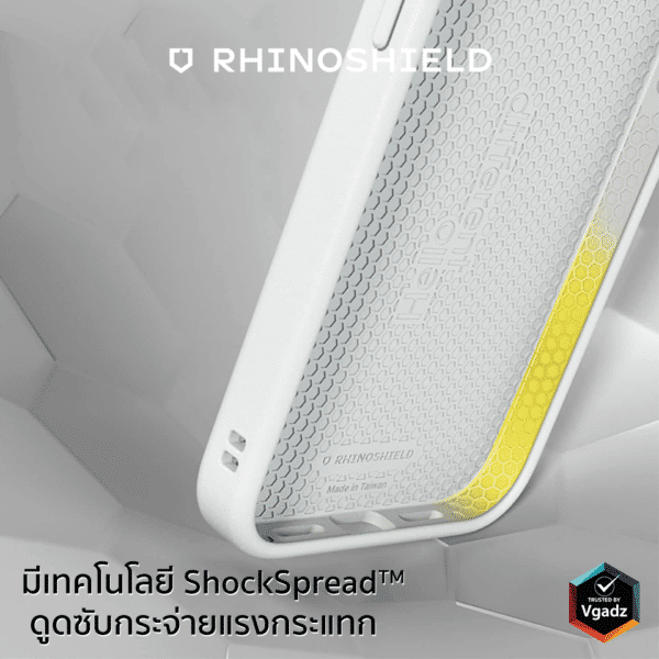 เคส RhinoShield รุ่น SolidSuit - iPhone 13 - Brushed Steel / Black