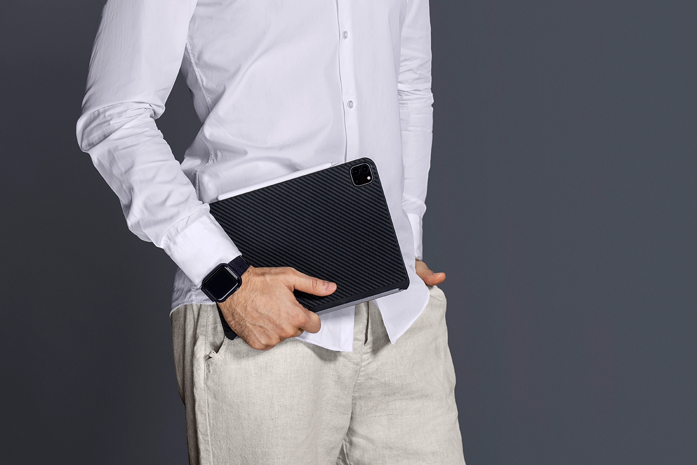 เคส PITAKA รุ่น MagEZ Case - iPad Pro 11" (2020/2nd Gen) - สี Black/Grey Twill