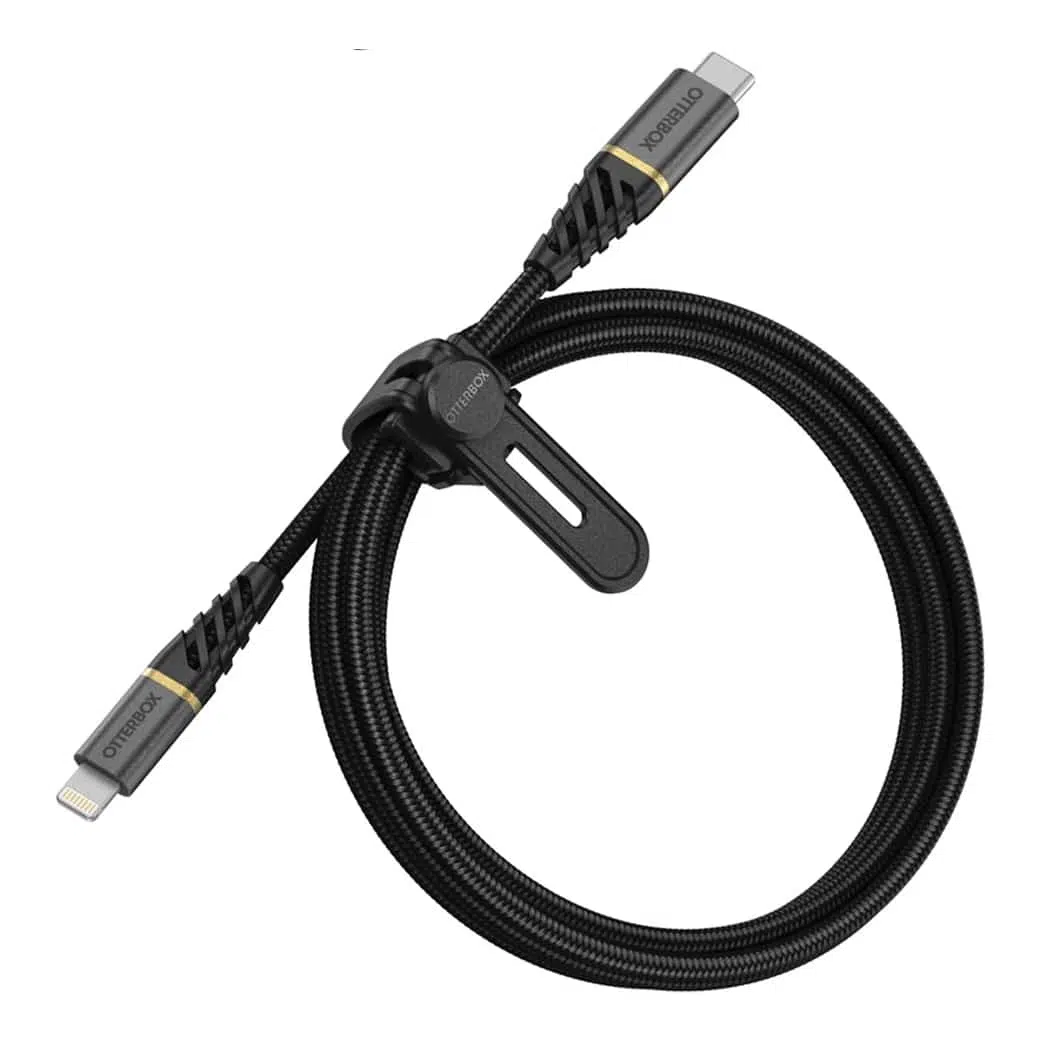สายชาร์จ OtterBox รุ่น Premium USB C to Lightning Cable - 1M PD Fast Charge - สี Glamour Black