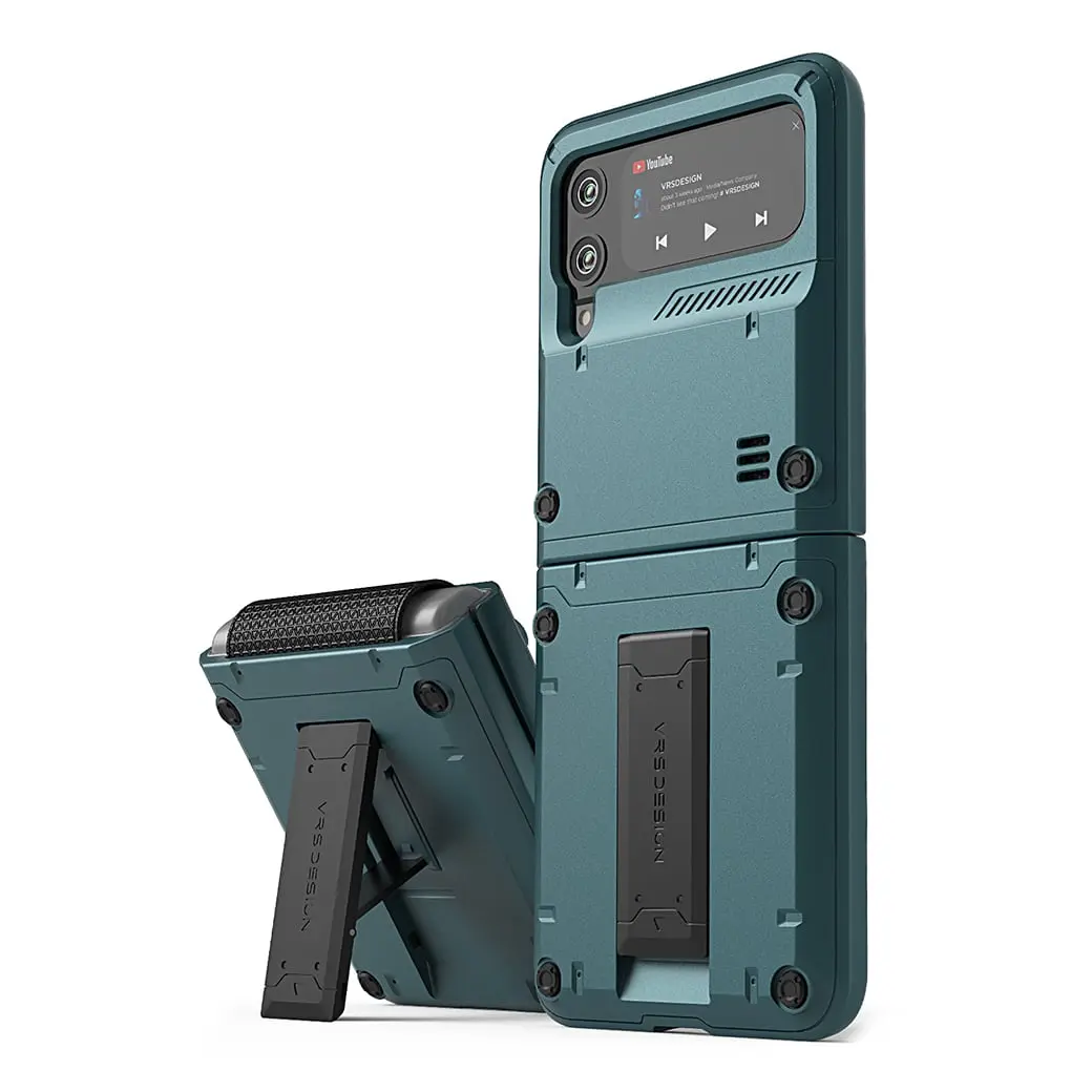 เคสกันกระแทก VRS รุ่น Quick Stand Active - Galaxy Z Flip 3 - Ash Green