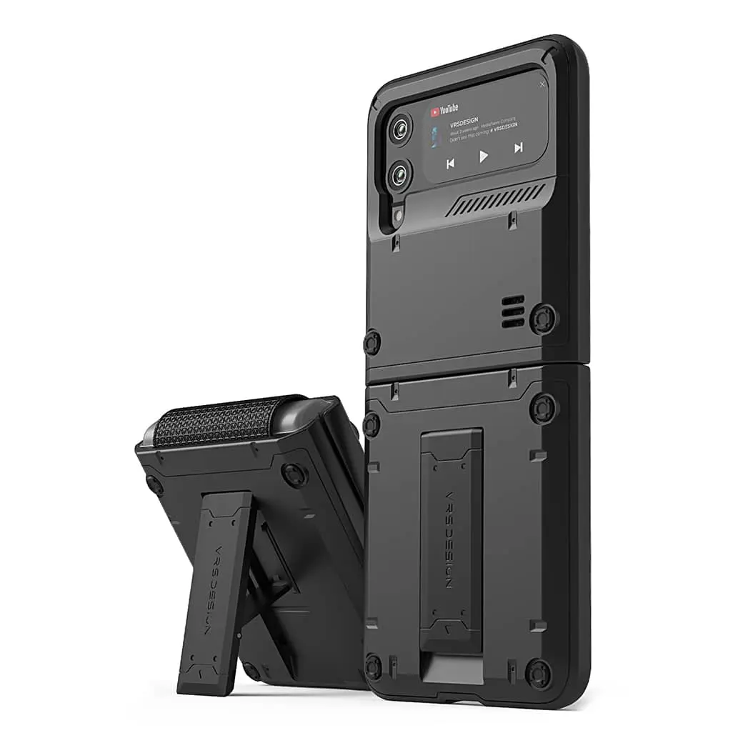 เคสกันกระแทก VRS รุ่น Quick Stand Active - Galaxy Z Flip 3 - Matte Black