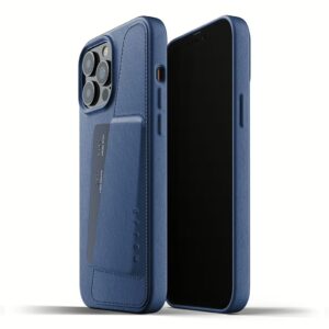 เคส Mujjo รุ่น Full Leather Wallet - iPhone 13 Pro Max - สีน้ำเงิน
