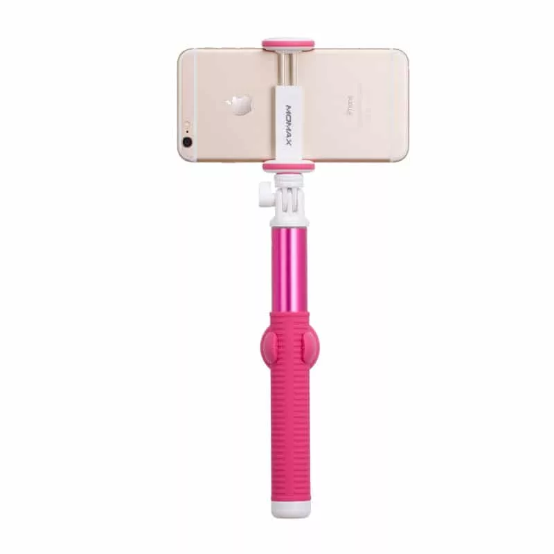 ไม้เซลฟี Momax รุ่น Selfie Hero Bluetooth Selfie Pod (100cm) - ชมพู/ขาว