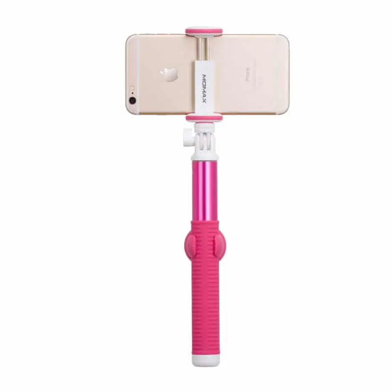 ไม้เซลฟี Momax รุ่น Selfie Hero Bluetooth Selfie Pod (100cm) - ชมพู/ขาว