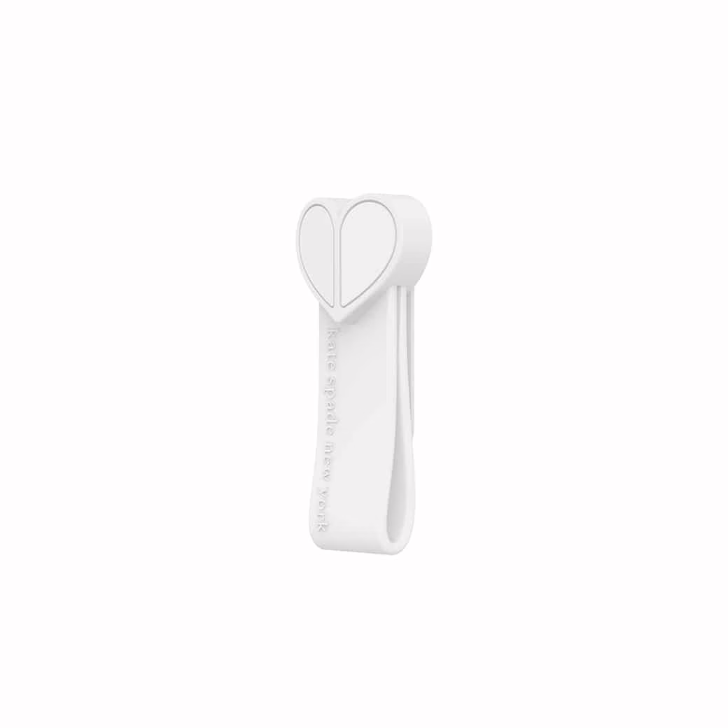 ที่ช่วยตั้งและจับมือถือ Kate Spade New York รุ่น Hold the Phone Loop - White/Silver