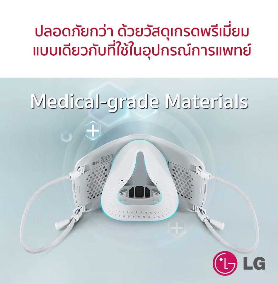 หน้ากาก LG รุ่น Puricare Wearable Air Purifier 2nd Gen - ดำ 6 หน้ากาก LG รุ่น Puricare Wearable Air Purifier 2nd Gen - ดำ