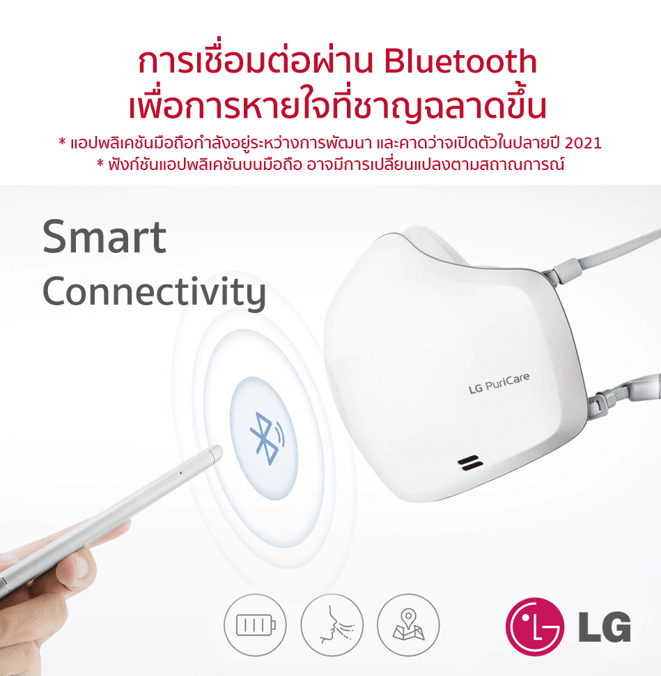 หน้ากาก LG รุ่น Puricare Wearable Air Purifier 2nd Gen - ดำ 7 หน้ากาก LG รุ่น Puricare Wearable Air Purifier 2nd Gen - ดำ