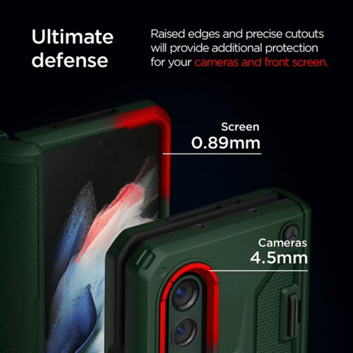 เคส VRS รุ่น Terra Guard Pro - Galaxy Z Fold 3 - Dark Green - Image 8