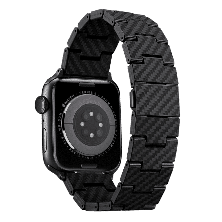 สายนาฬิกา PITAKA รุ่น Carbon Fiber Link Bracelet Band - ดีไซน์ Retro (Apple Watch 38/40/41mm) - Carbon