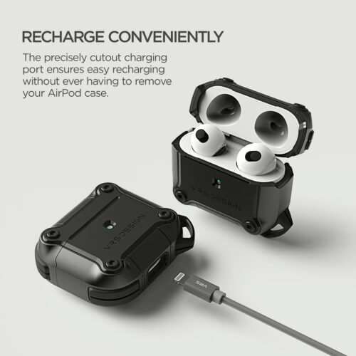 VRS รุ่น Active - เคส Airpods 3 - Metal Black - Image 10