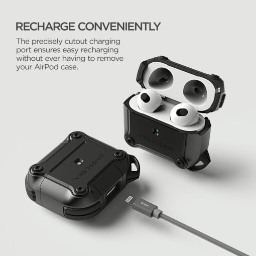 VRS รุ่น Active - เคส Airpods 3 - Metal Black - Image 10