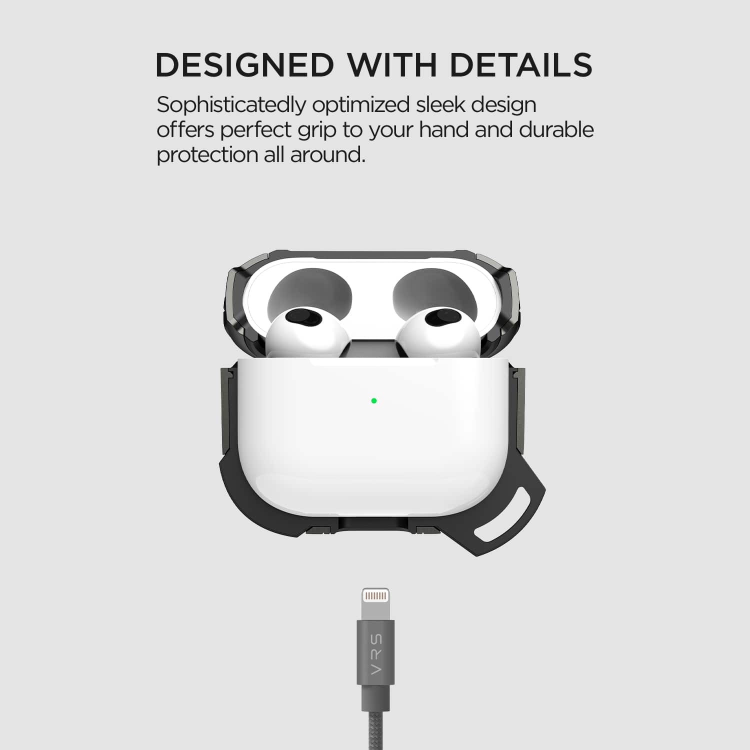 VRS รุ่น Active - เคส Airpods 3 - Metal Black
