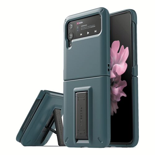 เคสกันกระแทก VRS รุ่น Quick Stand Modern - Galaxy Z Flip 3 - Ash Green