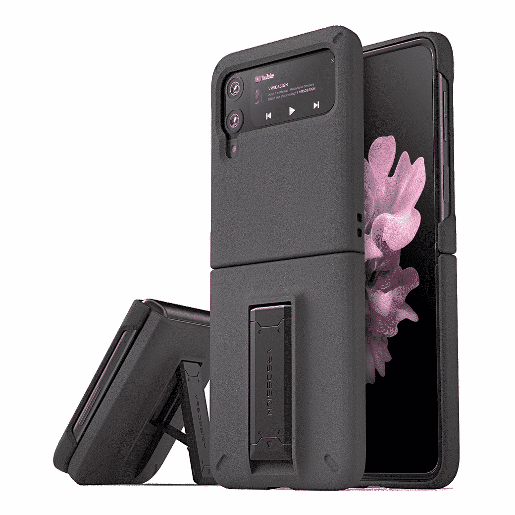 เคสกันกระแทก VRS รุ่น Quick Stand Modern - Galaxy Z Flip 3 - Sand Stone