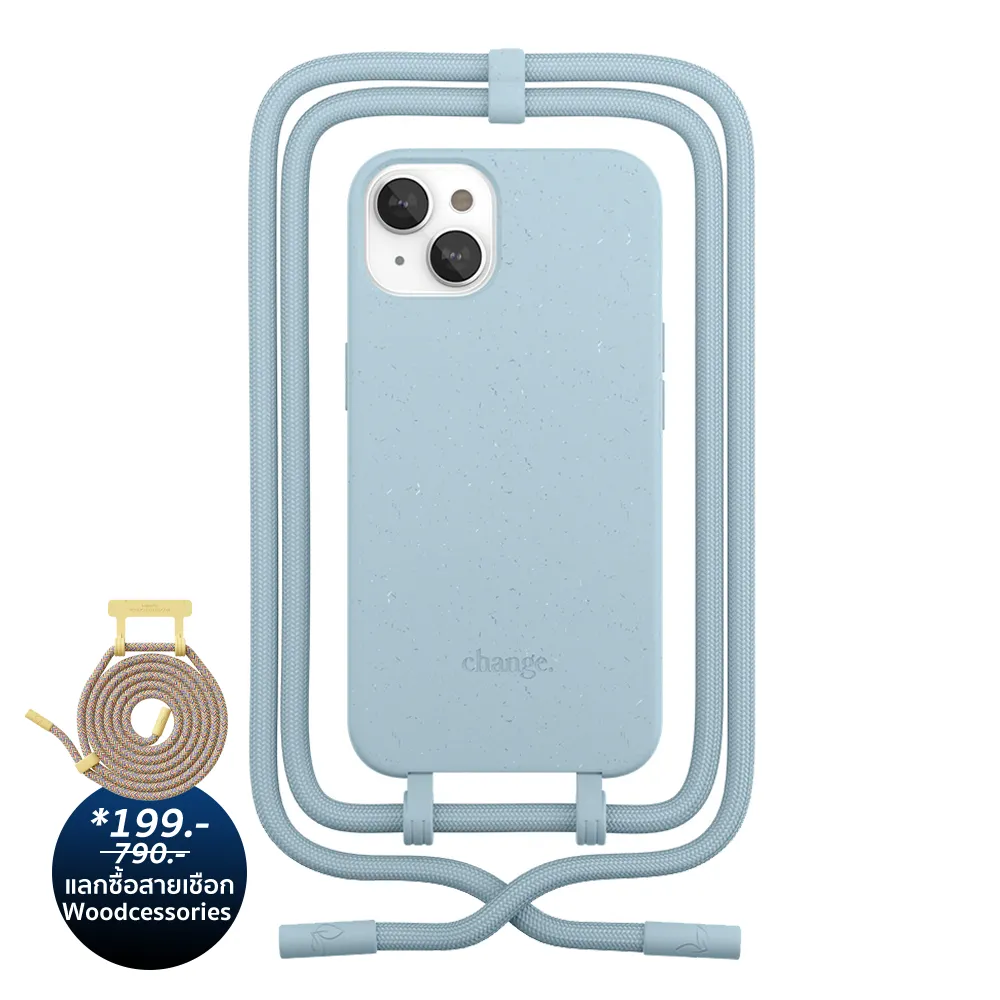 เคส Woodcessories รุ่น Change Case - iPhone 13 - สี Pastel Blue
