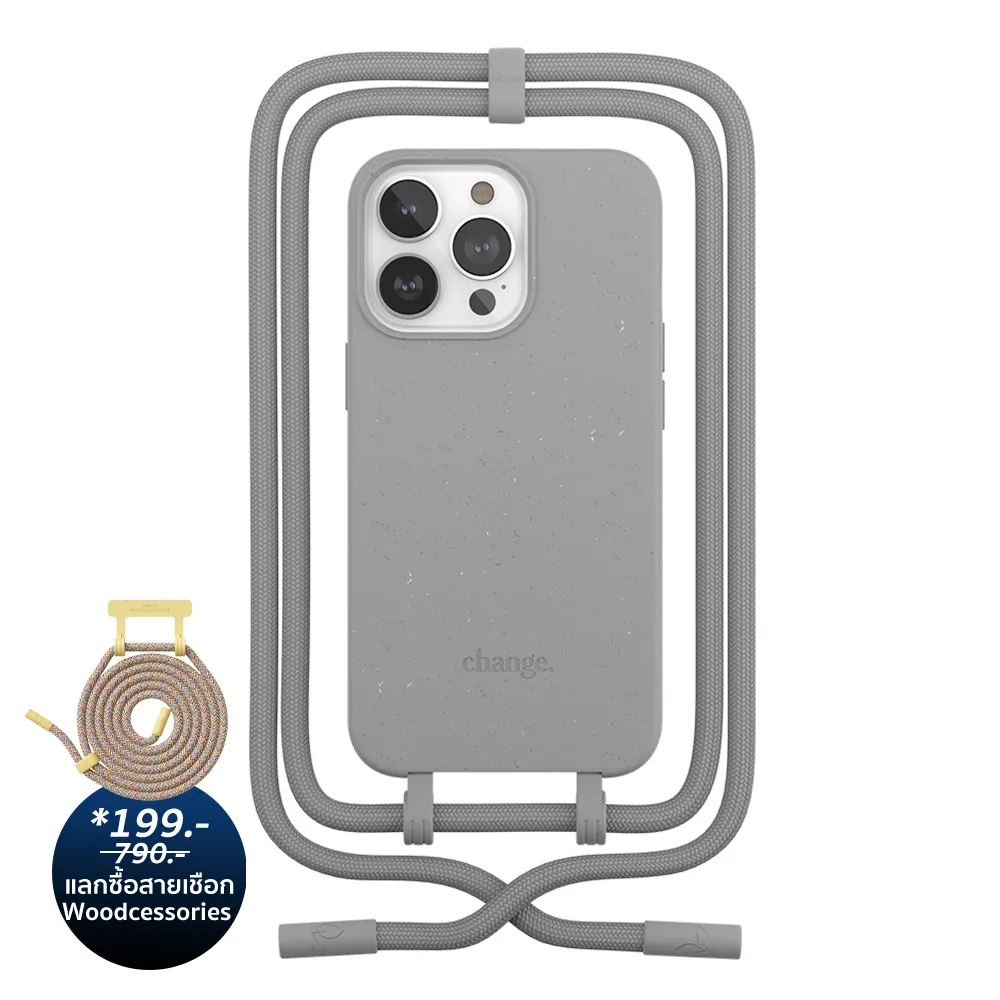 เคส Woodcessories รุ่น Change Case - iPhone 13 Pro Max - สี Grey