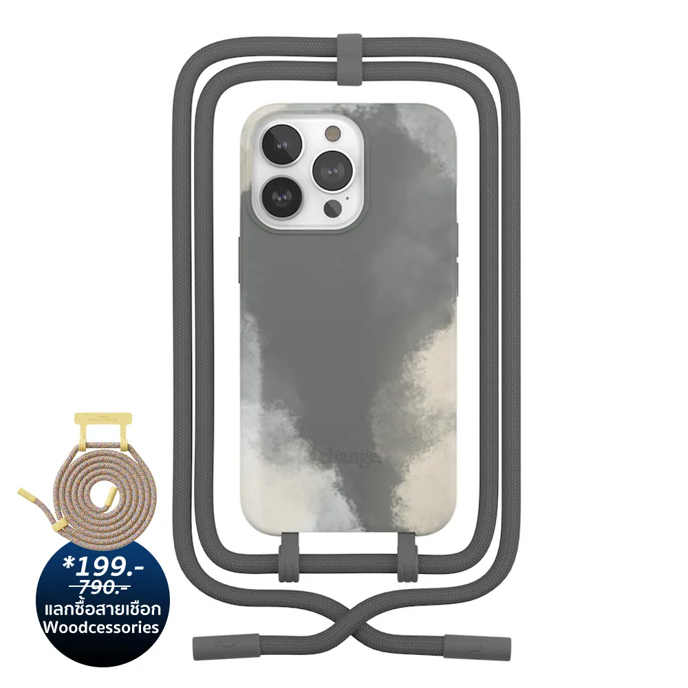 เคส Woodcessories รุ่น Change Case Batik/TieDye - iPhone 13 Pro - สี Anthracite Grey