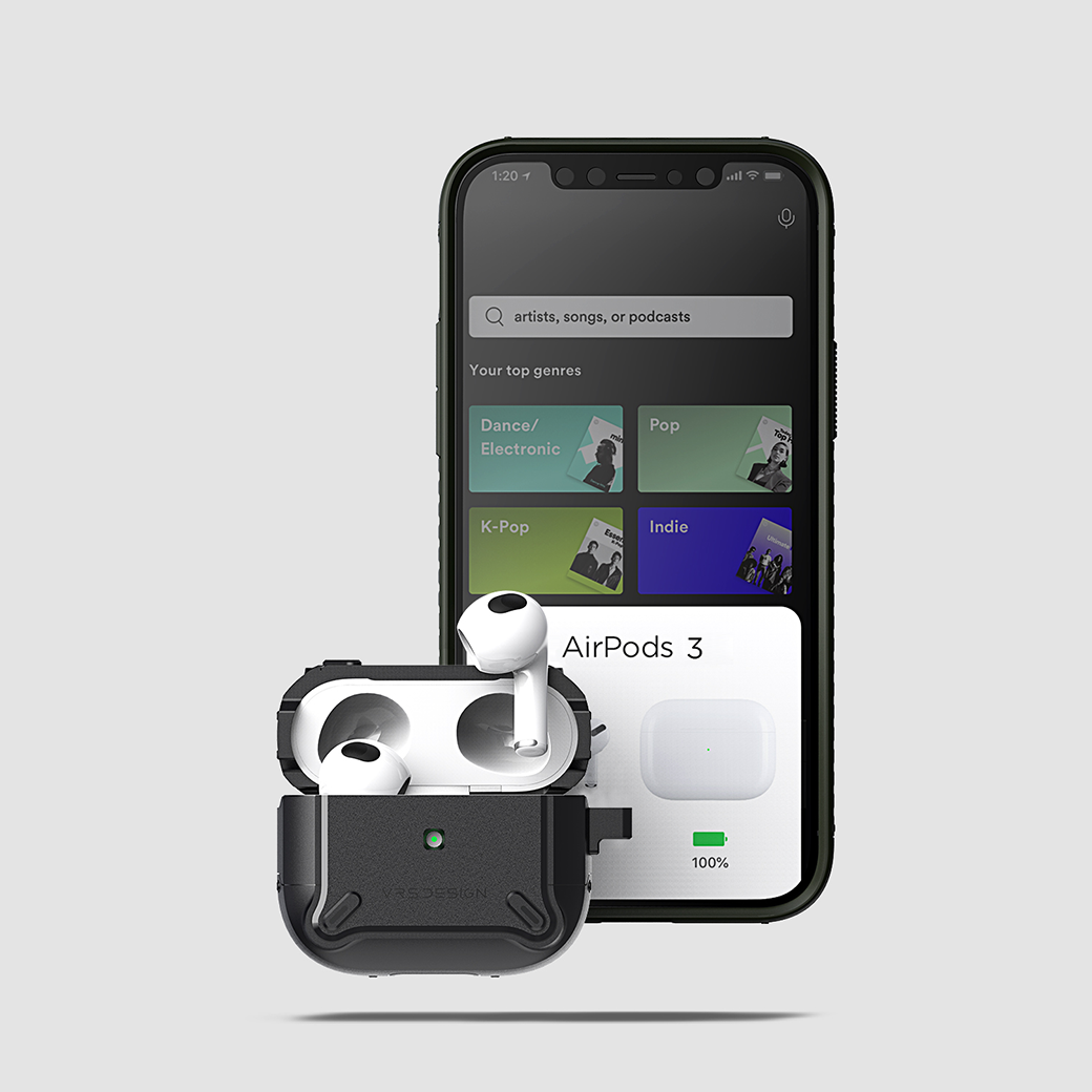 VRS รุ่น Modern Fit - เคส Airpods 3 - สีดำ 3 VRS รุ่น Modern Fit - เคส Airpods 3 - สีดำ - Image 3
