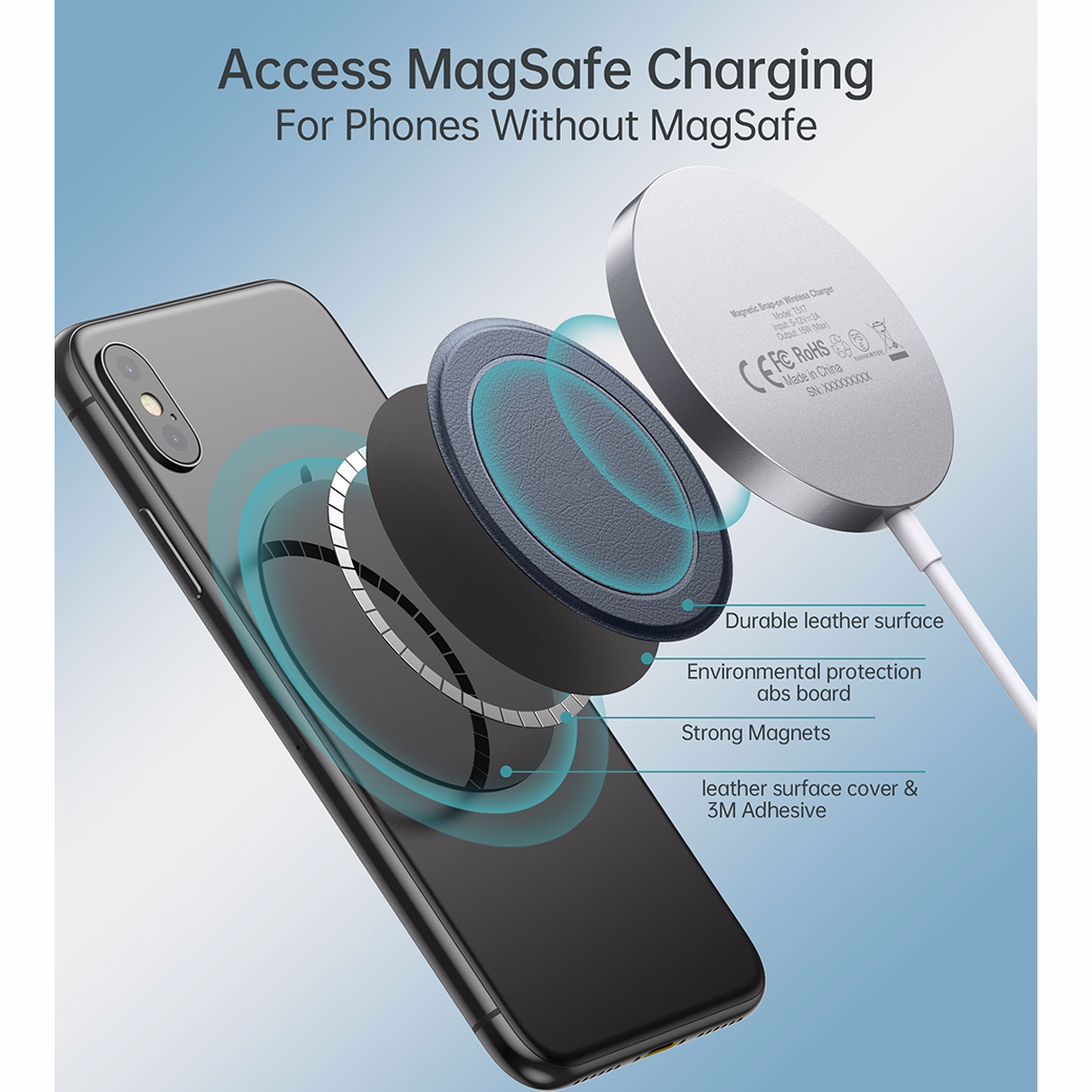 แผ่นติดแม่เหล็ก Choetech รุ่น Magnetic Metal Plate สำหรับใช้งานกับอุปกรณ์ Magsafe (Pc0093) - สีเขียว