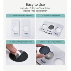 แผ่นติดแม่เหล็ก Choetech รุ่น Magnetic Metal Plate สำหรับใช้งานกับอุปกรณ์ Magsafe (Pc0093) - สีเขียว