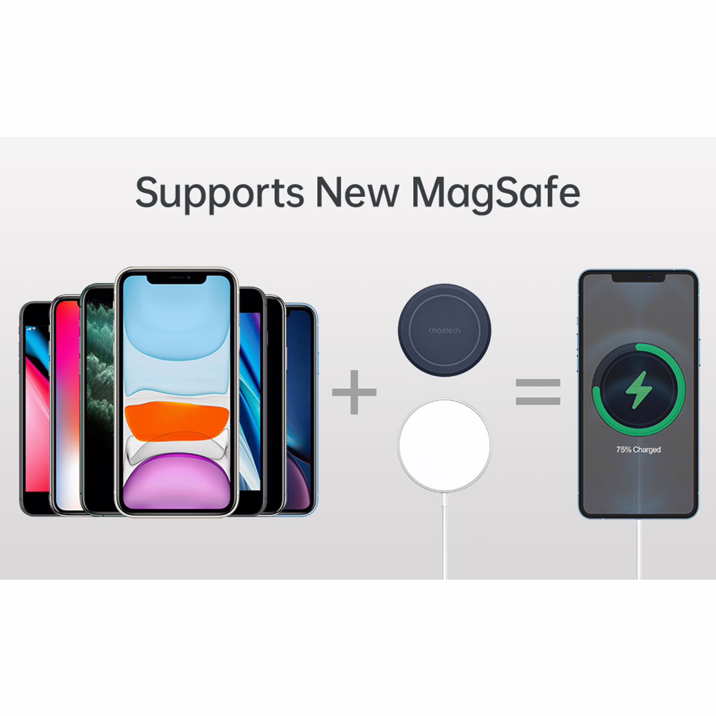 แผ่นติดแม่เหล็ก Choetech รุ่น Magnetic Metal Plate สำหรับใช้งานกับอุปกรณ์ Magsafe (Pc0093) - สีเขียว