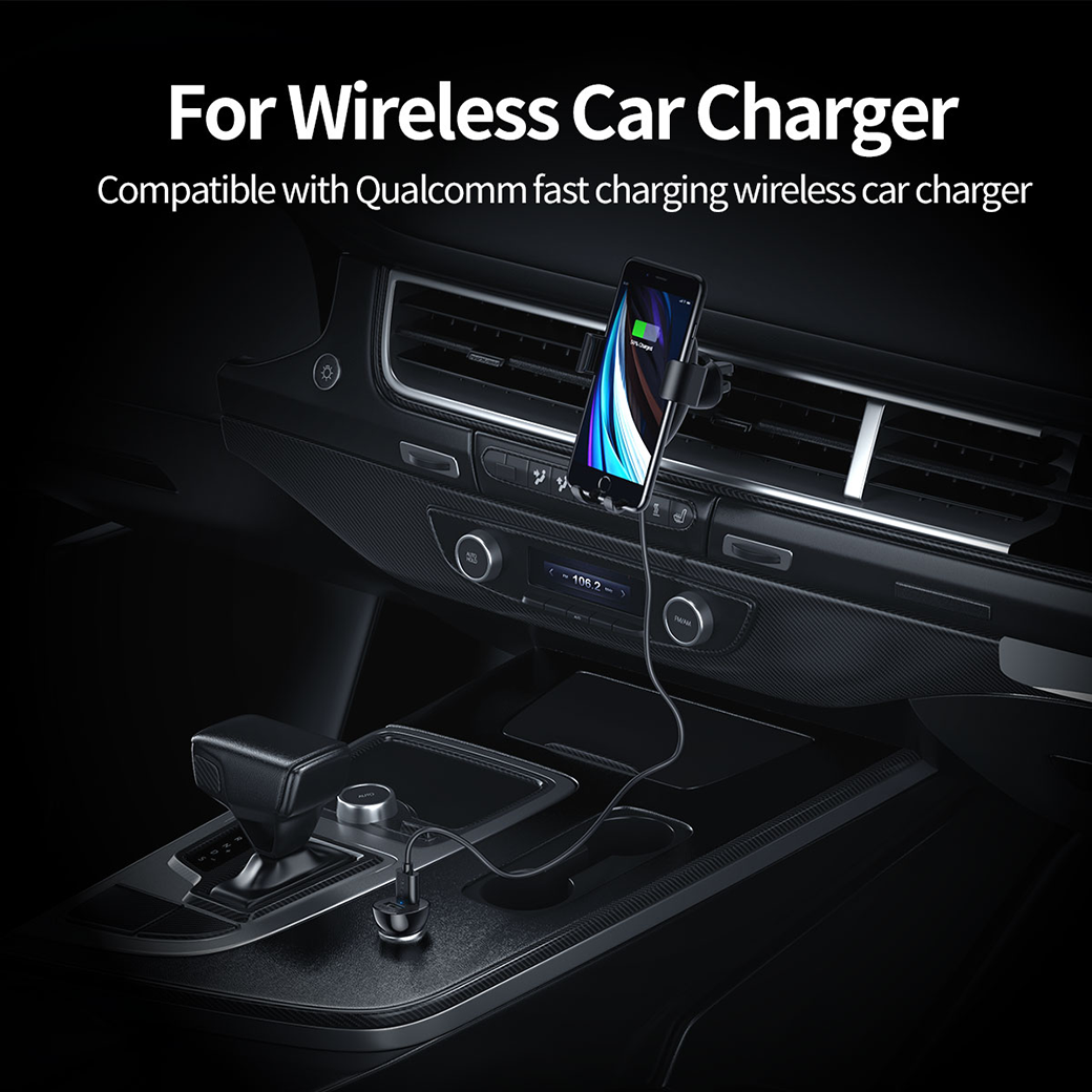ที่ชาร์จในรถยนต์ Choetech รุ่น Dual USB-A QC3.0 36W Car Charger (C0051-V5) - สีดำ