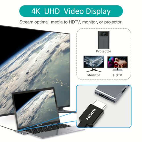 อุปกรณ์เชื่อมต่อ Choetech รุ่น 7-In-2 USB-C Multiport Adapter Hub (M14) - สีเทา - Image 5