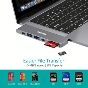 อุปกรณ์เชื่อมต่อ Choetech รุ่น 7-In-2 USB-C Multiport Adapter Hub (M14) - สีเทา