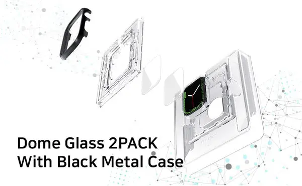 ฟิล์มกระจกนิรภัย Whitestone Dome Glass - Apple Watch Series 7 (45mm) - อุปกรณ์การติดแบบครบชุด (ฟิล์ม 2 แผ่น)