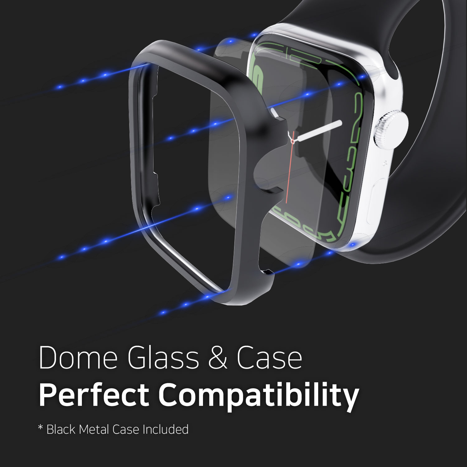 ฟิล์มกระจกนิรภัย Whitestone Dome Glass - Apple Watch Series 7 (41mm) - อุปกรณ์การติดแบบครบชุด (ฟิล์ม 2 แผ่น)