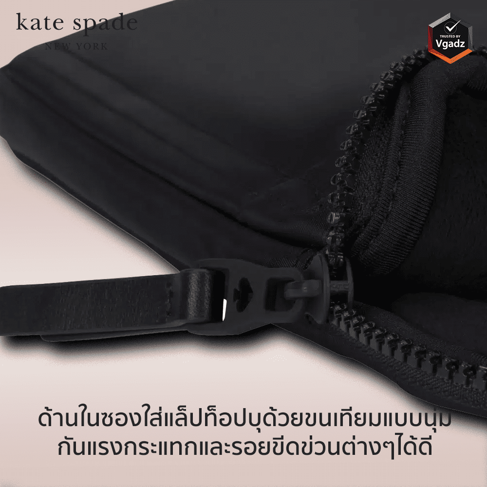 ซองใส่แล็ปท็อป Kate Spade New York รุ่น Puffer Sleeve - 14 inch Laptop - ลาย Madison Rouge Nylon