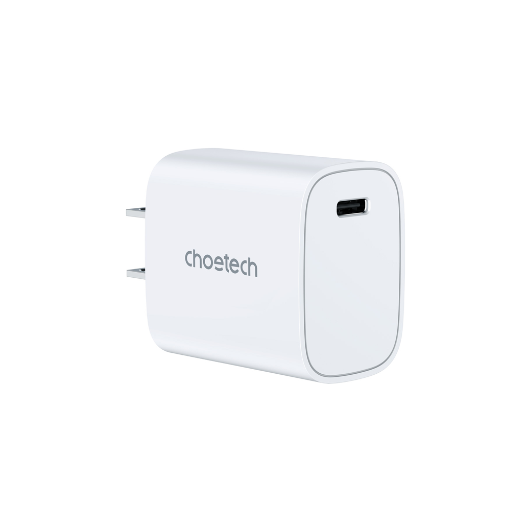 หัวชาร์จ Choetech รุ่น USB-C Matt US Wall Charger PD20W (Q5004) - สีขาว