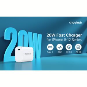 Choetech หัวชาร์จ รุ่น Q5004 อแดปเตอร์ Type-C ชาร์จไว 20W - สี White