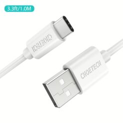 สายชาร์จ Choetech รุ่น USB-A to Type-C PVC Cable 1m (AC0002) - สีขาว