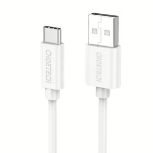 สายชาร์จ Choetech รุ่น USB-A to Type-C PVC Cable 1m (AC0002) - สีขาว