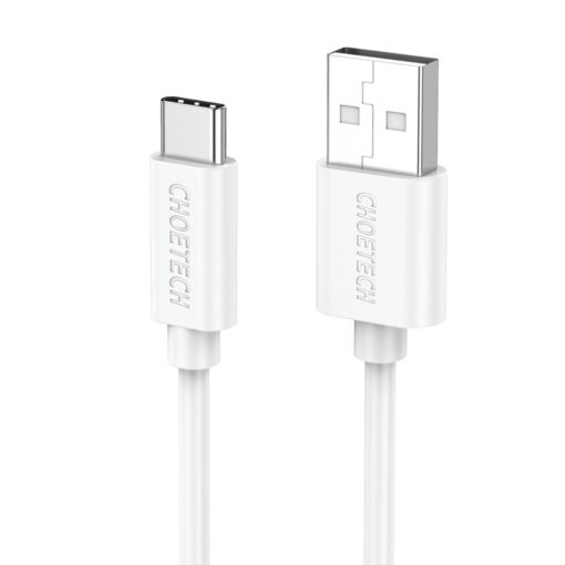 สายชาร์จ Choetech รุ่น USB-A to Type-C PVC Cable 1m (AC0002) - สีขาว
