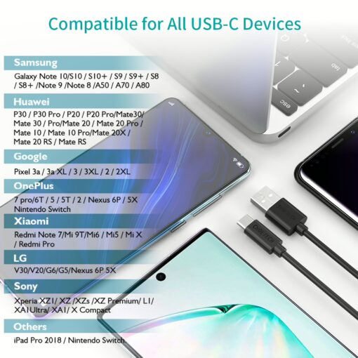 สายชาร์จ Choetech รุ่น USB-A to Type-C PVC Cable 1m (AC0002) - สีขาว - Image 10