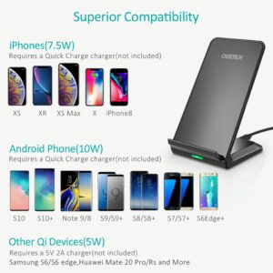 แท่นชาร์จไร้สาย Choetech รุ่น 10W Fast Wireless Charging Stand และสาย AC Cable 1.2m (T524-S) - สีดำ 15 แท่นชาร์จไร้สาย Choetech รุ่น 10W Fast Wireless Charging Stand และสาย AC Cable 1.2m (T524-S) - สีดำ