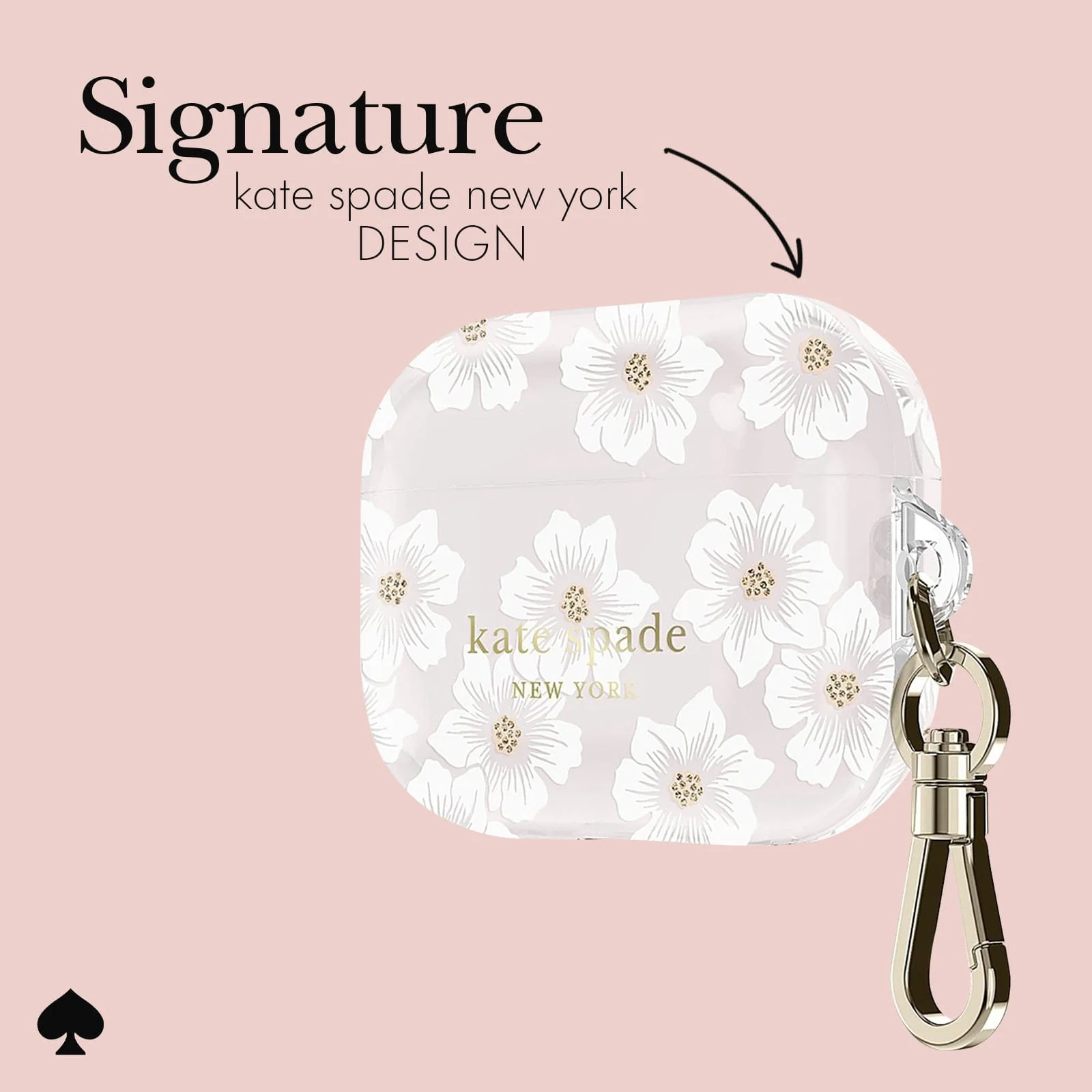 Kate Spade New York รุ่น Protective - เคส Airpods Pro 1/2 Case - Hollyhock