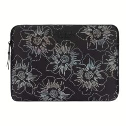 ซองใส่แล็ปท็อป Kate Spade New York รุ่น Puffer Sleeve - 14 inch Laptop - ลาย Hollyhock Iridescent Black