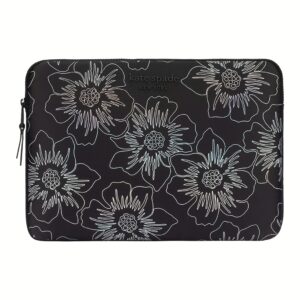 ซองใส่แล็ปท็อป Kate Spade New York รุ่น Puffer Sleeve - 16" Laptop - ลาย Hollyhock Iridescent Black