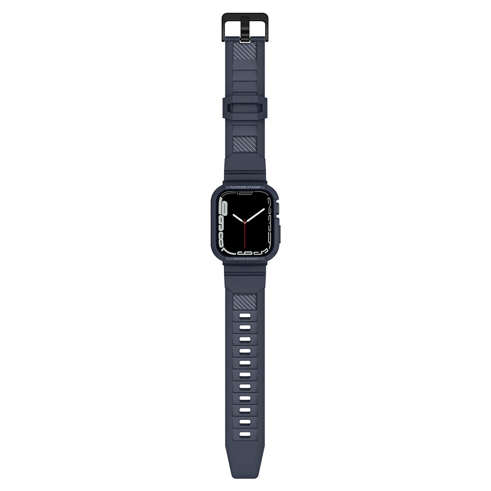 เคส+สาย Spigen รุ่น Rugged Armor Pro - Apple Watch Series 7 (45mm)/6/SE/5/4 (44mm) - สี Charcoal Gray