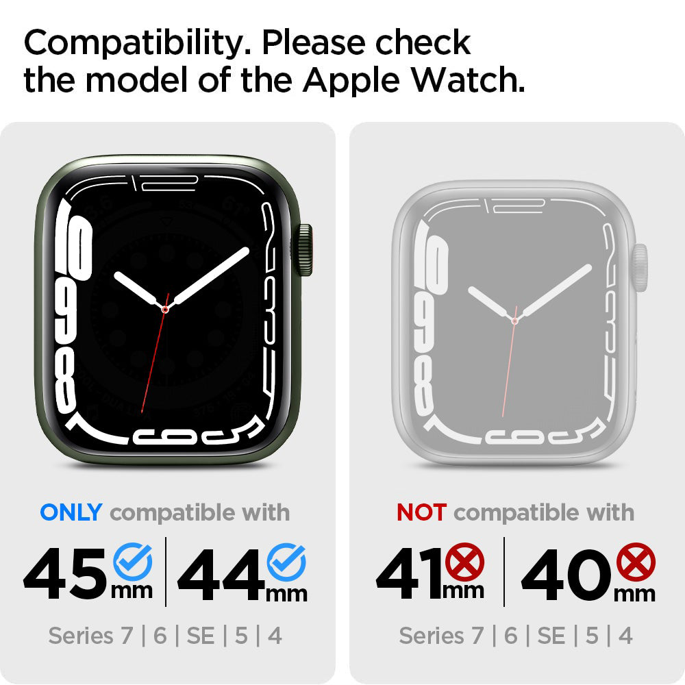 เคส+สาย Spigen รุ่น Rugged Armor Pro - Apple Watch Series 7 (45mm)/6/SE/5/4 (44mm) - สี Charcoal Gray