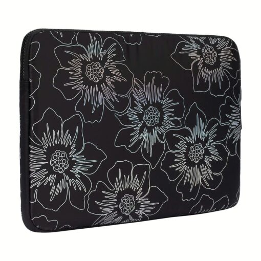ซองใส่แล็ปท็อป Kate Spade New York รุ่น Puffer Sleeve - 14 inch Laptop - ลาย Hollyhock Iridescent Black - Image 4