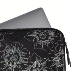 ซองใส่แล็ปท็อป Kate Spade New York รุ่น Puffer Sleeve - 14 inch Laptop - ลาย Hollyhock Iridescent Black