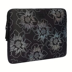 ซองใส่แล็ปท็อป Kate Spade New York รุ่น Puffer Sleeve - 16" Laptop - ลาย Hollyhock Iridescent Black